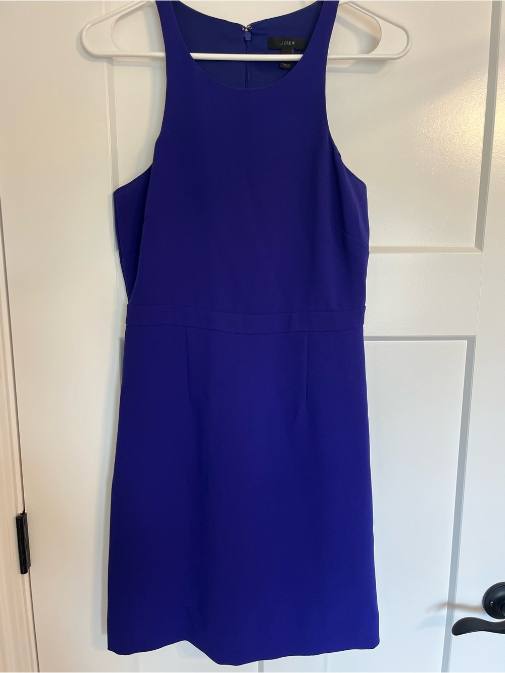 J. Crew Royal Blue Cutaway Dress in Crepe